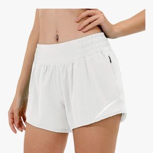 Women's White Athletic Shorts